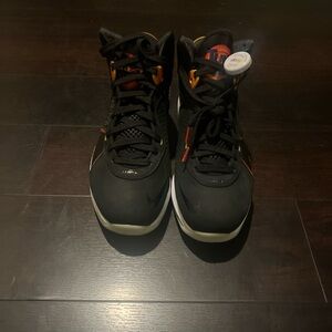 Nike Black High-Tops with Red and Yellow Details